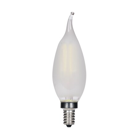 Satco Bulb, LED, 5W, 2700K, 120V, Frosted, E12, 2CD, CA10, PK 2 S21732